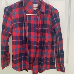 J.Crew Button Down Flannel, XXS Petite